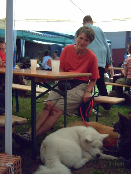 PICT0016.JPG - Chistiane Lorra mit Dash, Daiji und Benkei, Zossen 2007